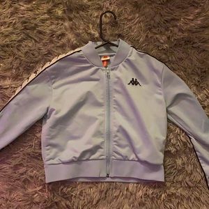 Kappa Crop baby blue zip up
